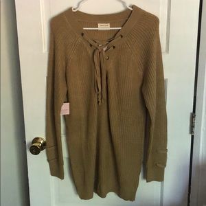 Tan Sweater Dress